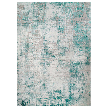 Modern Teal Textured Living Room Rug