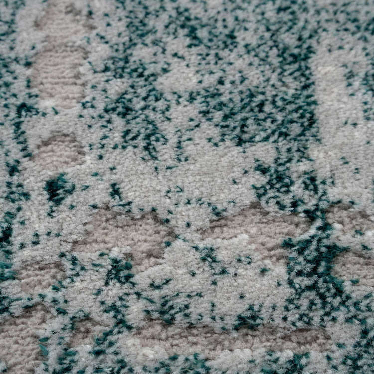 Modern Teal Textured Living Room Rug