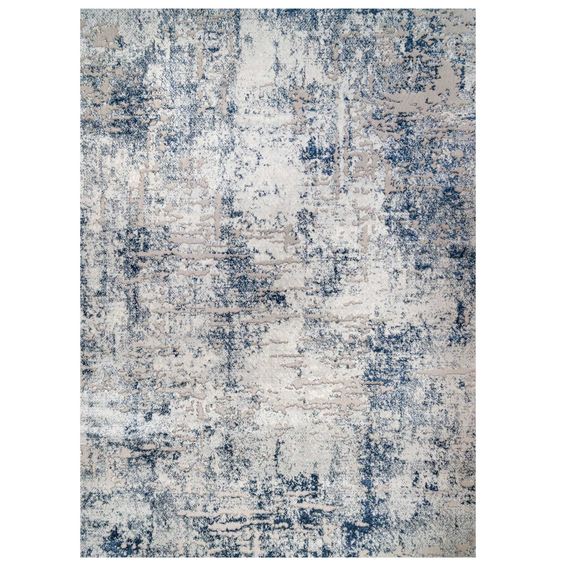 Modern Navy Textured Living Room Rug