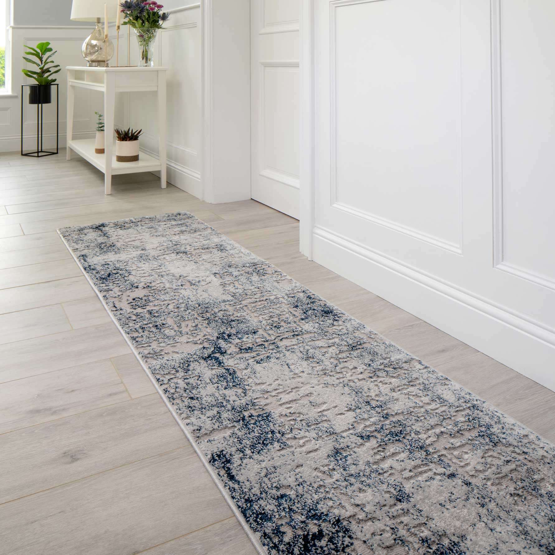 Modern Navy Textured Living Room Rug Med Living Room Rugs Kukoon