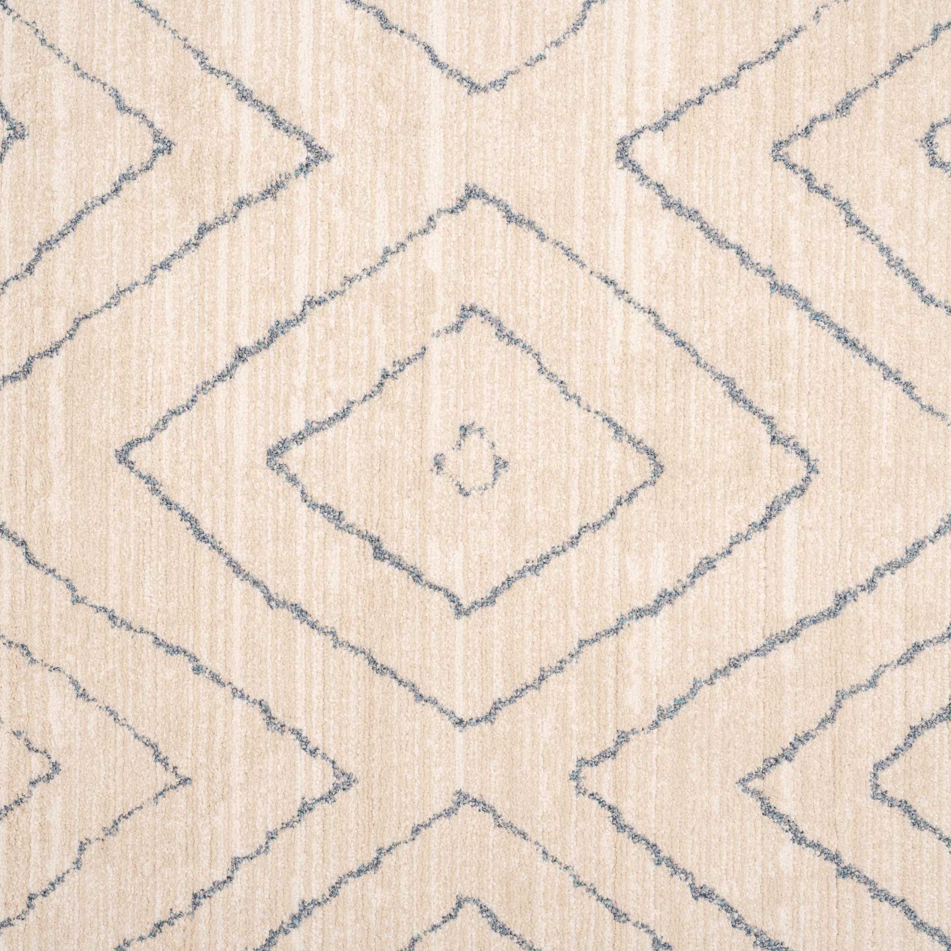 Soft Chevron Beige Moroccan Berber Runner Rug - Carlos