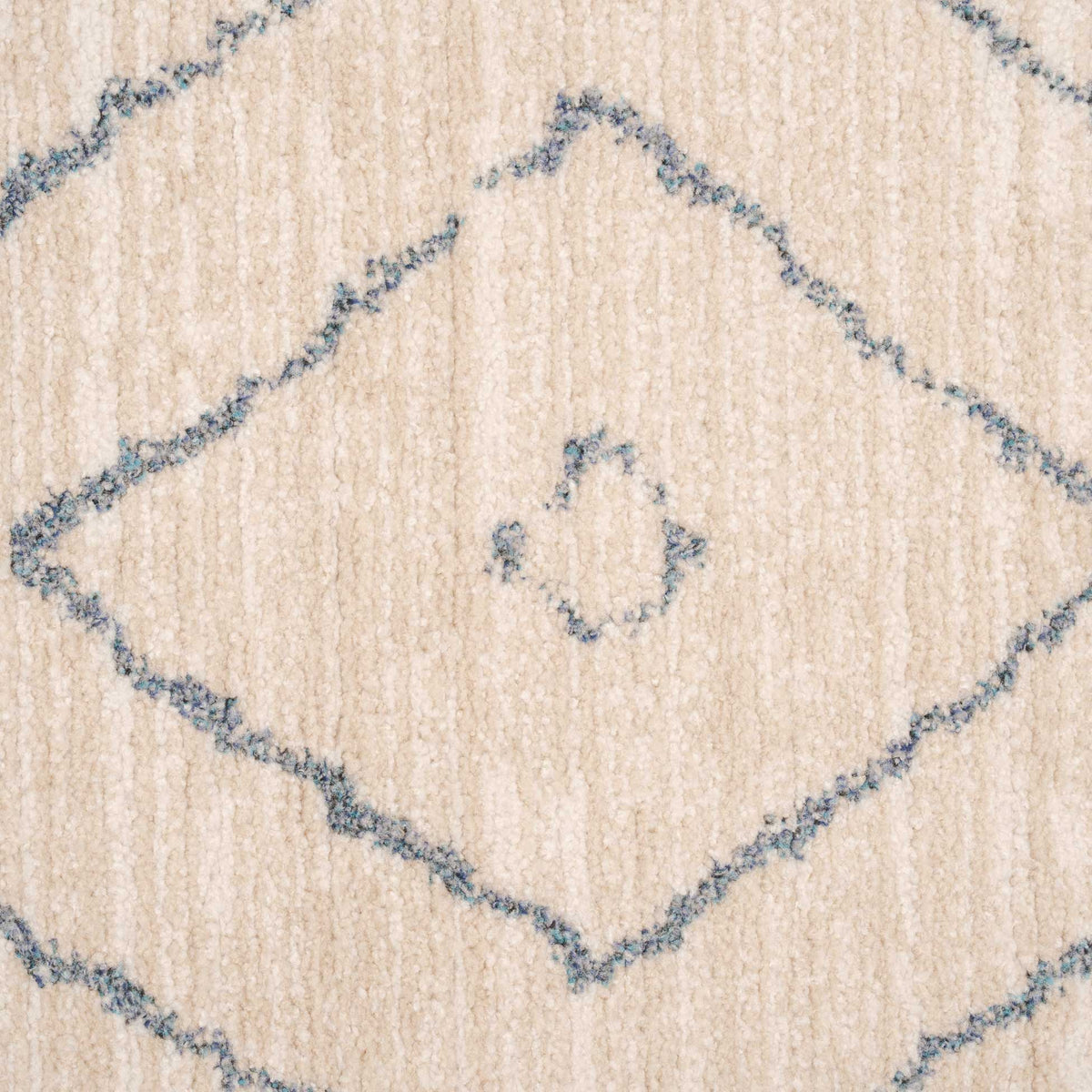 Soft Chevron Beige Moroccan Berber Runner Rug - Carlos