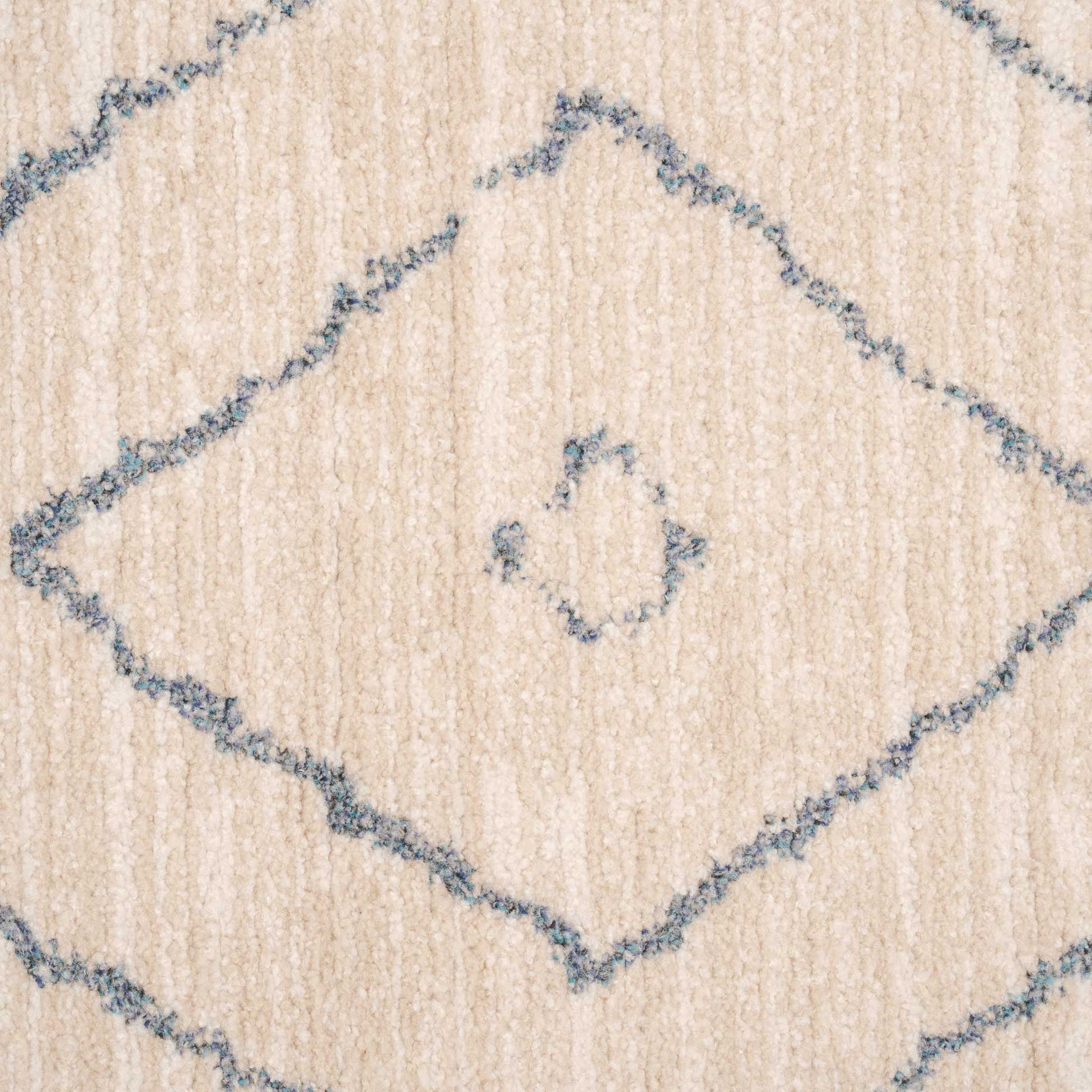 Soft Chevron Beige Moroccan Berber Runner Rug - Carlos