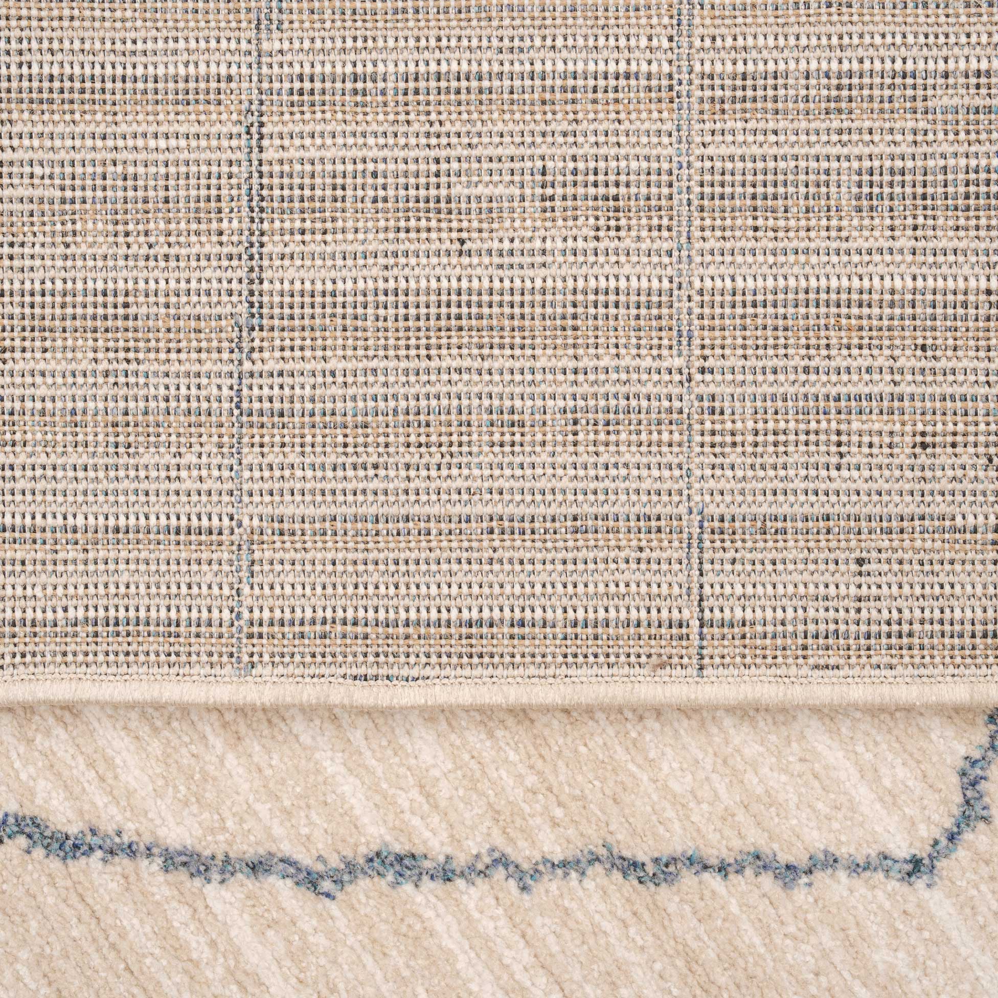 Soft Chevron Beige Moroccan Berber Runner Rug - Carlos
