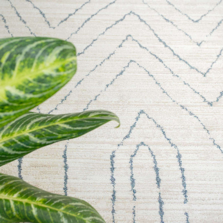 Cosy Soft Chevron Beige Moroccan Berber Runner Rug