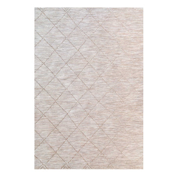 Beige Trellis Flatweave Area Rug