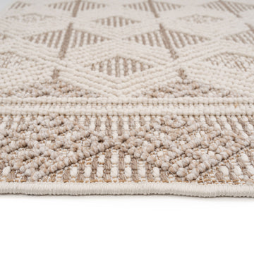 Beige Tribal Motif Rug - Armo
