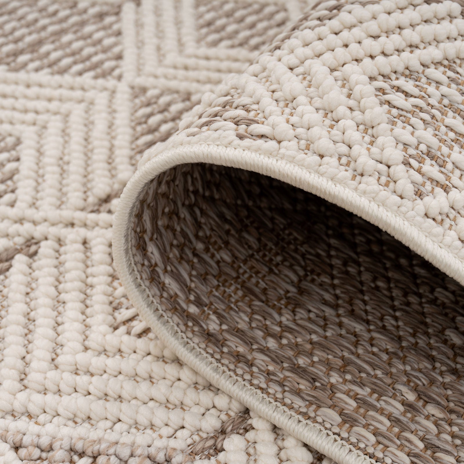 Beige Tribal Motif Rug - Armo