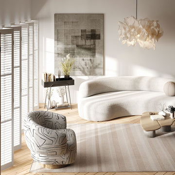 Natural Striped Area Rug - Harper