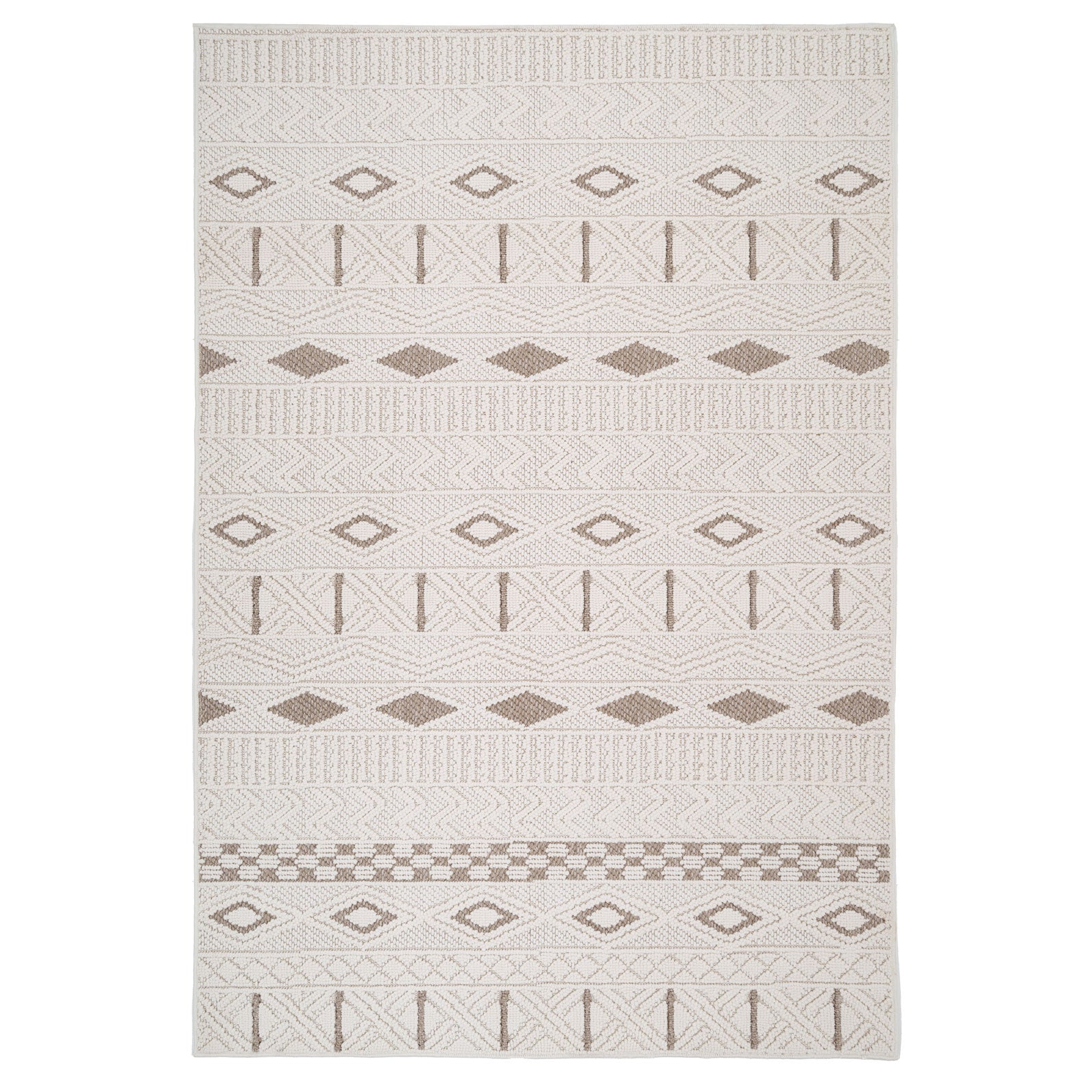 Cream Beige Boho Rug - Sachi