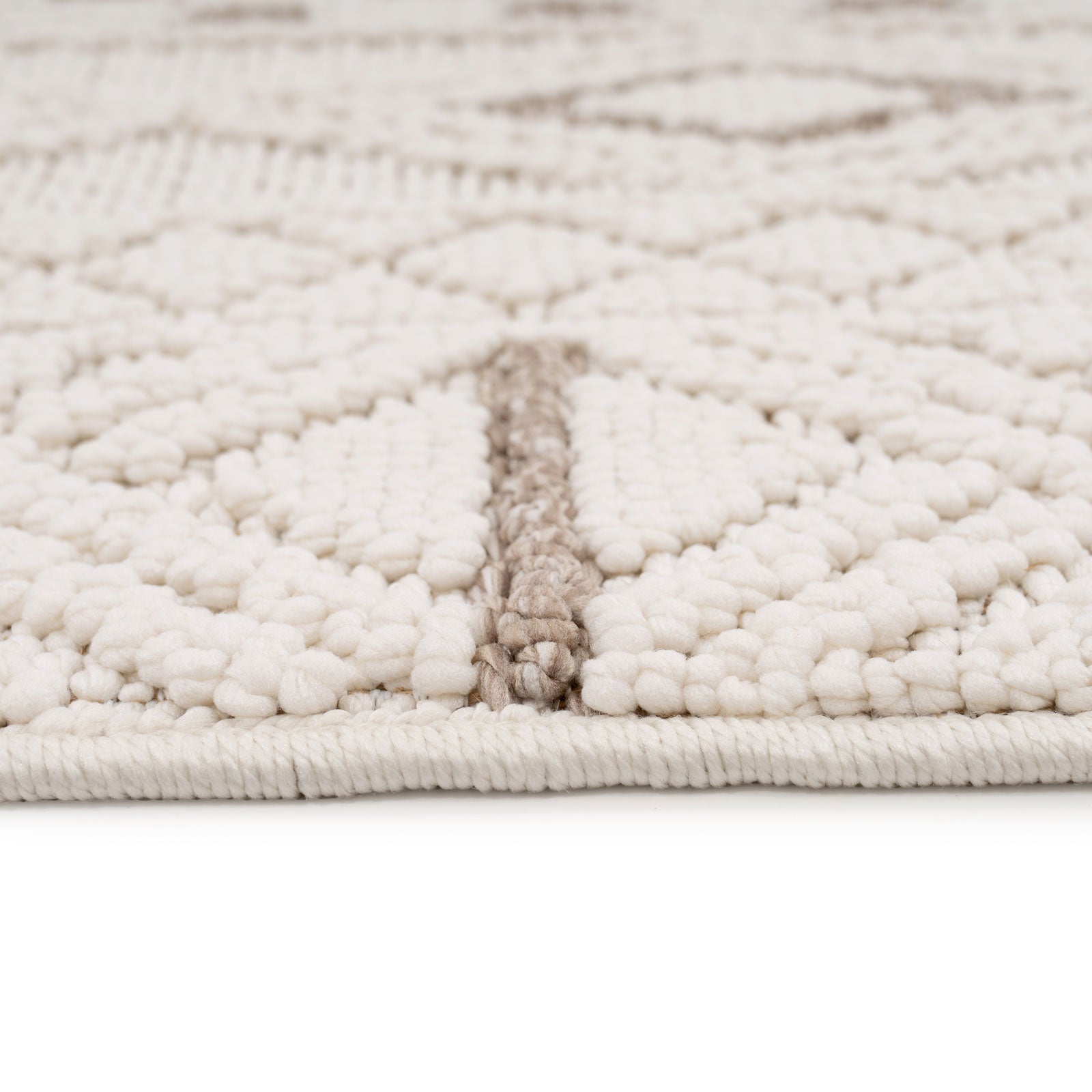 Cream Beige Boho Runner Rug - Sachi