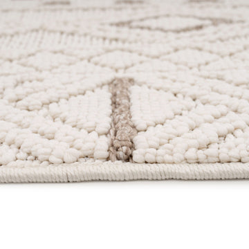Cream Beige Boho Runner Rug - Sachi