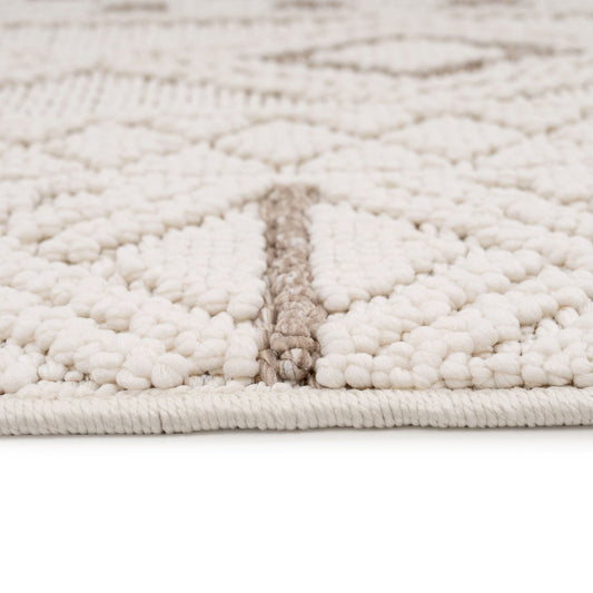Cream Beige Boho Runner Rug - Sachi