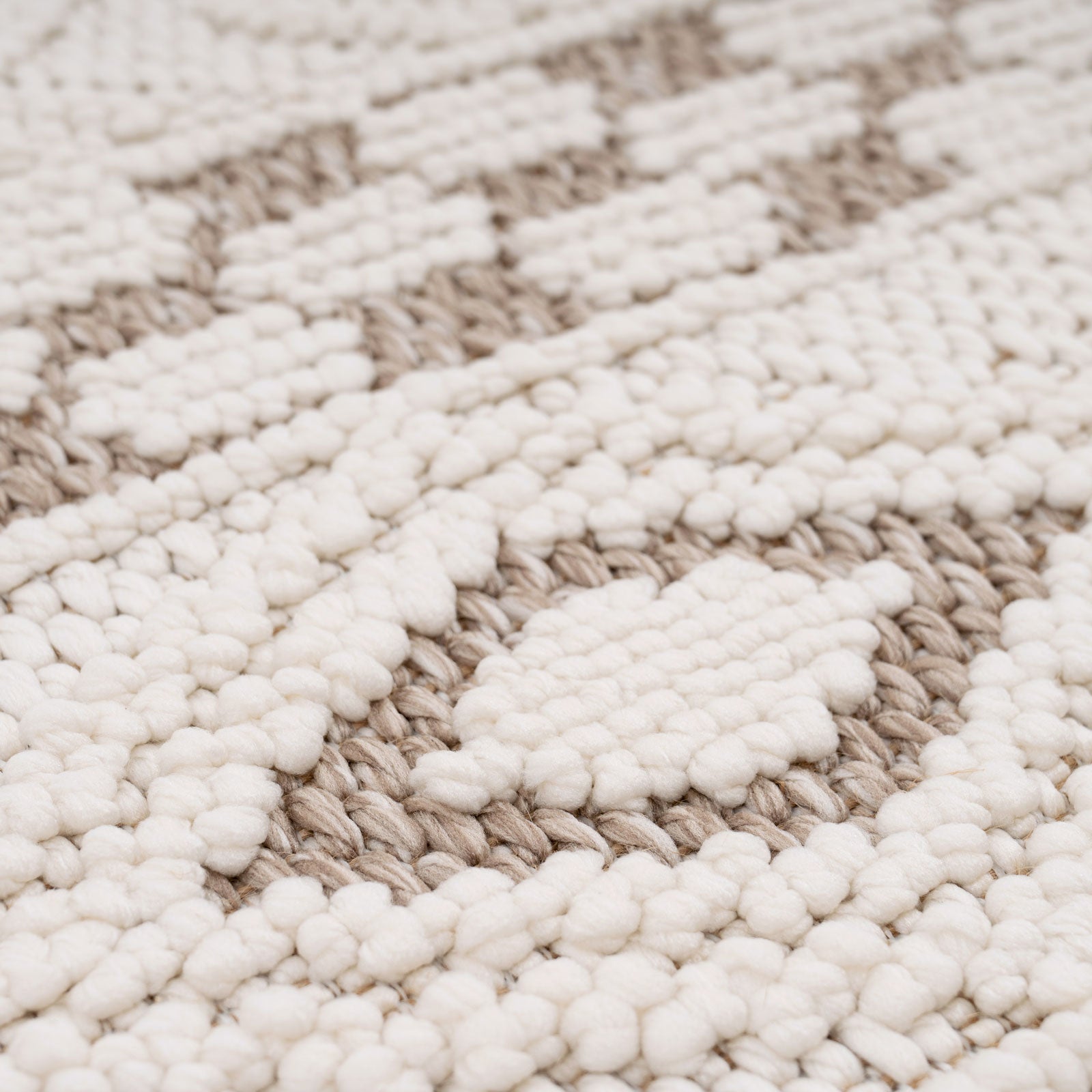 Cream Beige Boho Runner Rug - Sachi