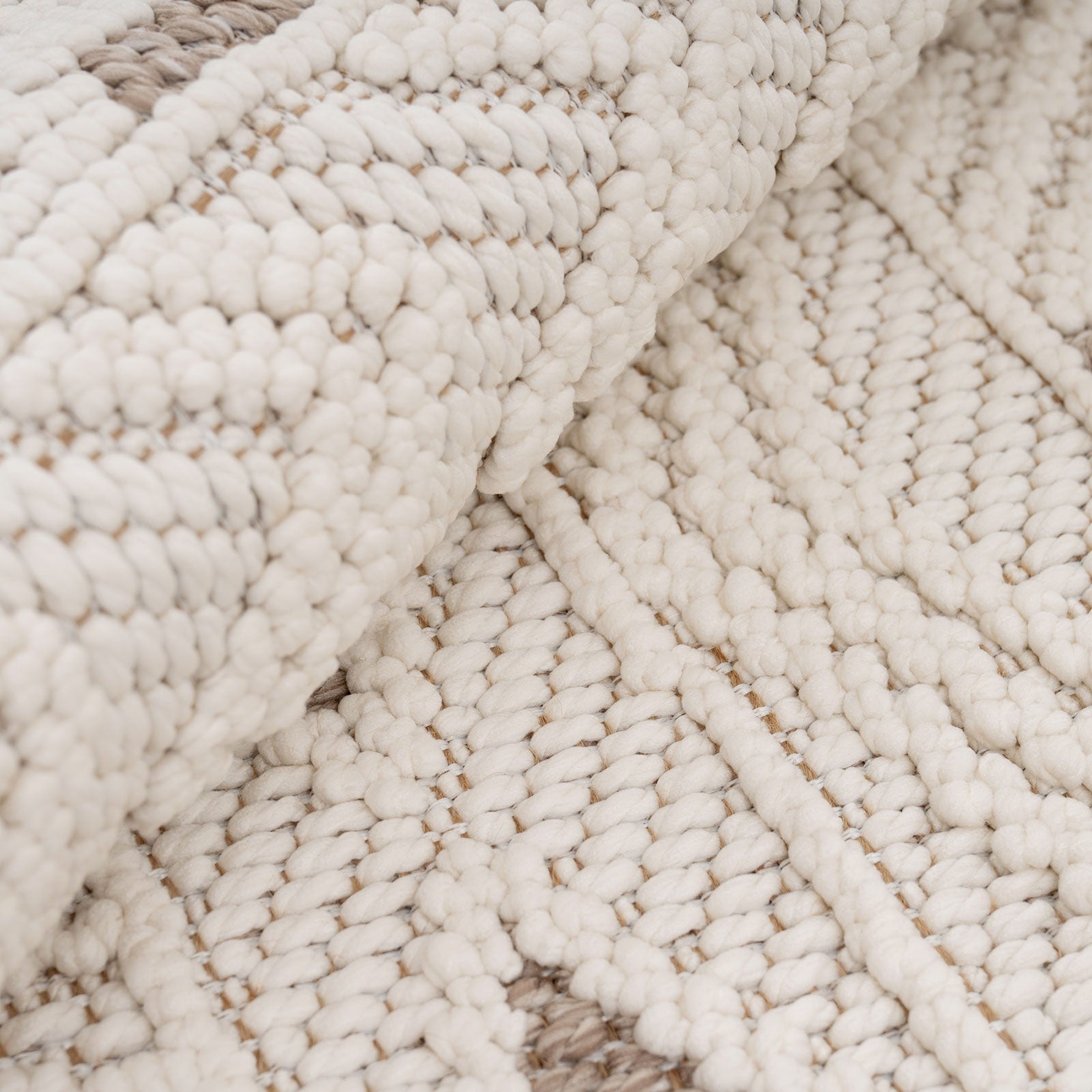 Cream Beige Boho Runner Rug - Sachi