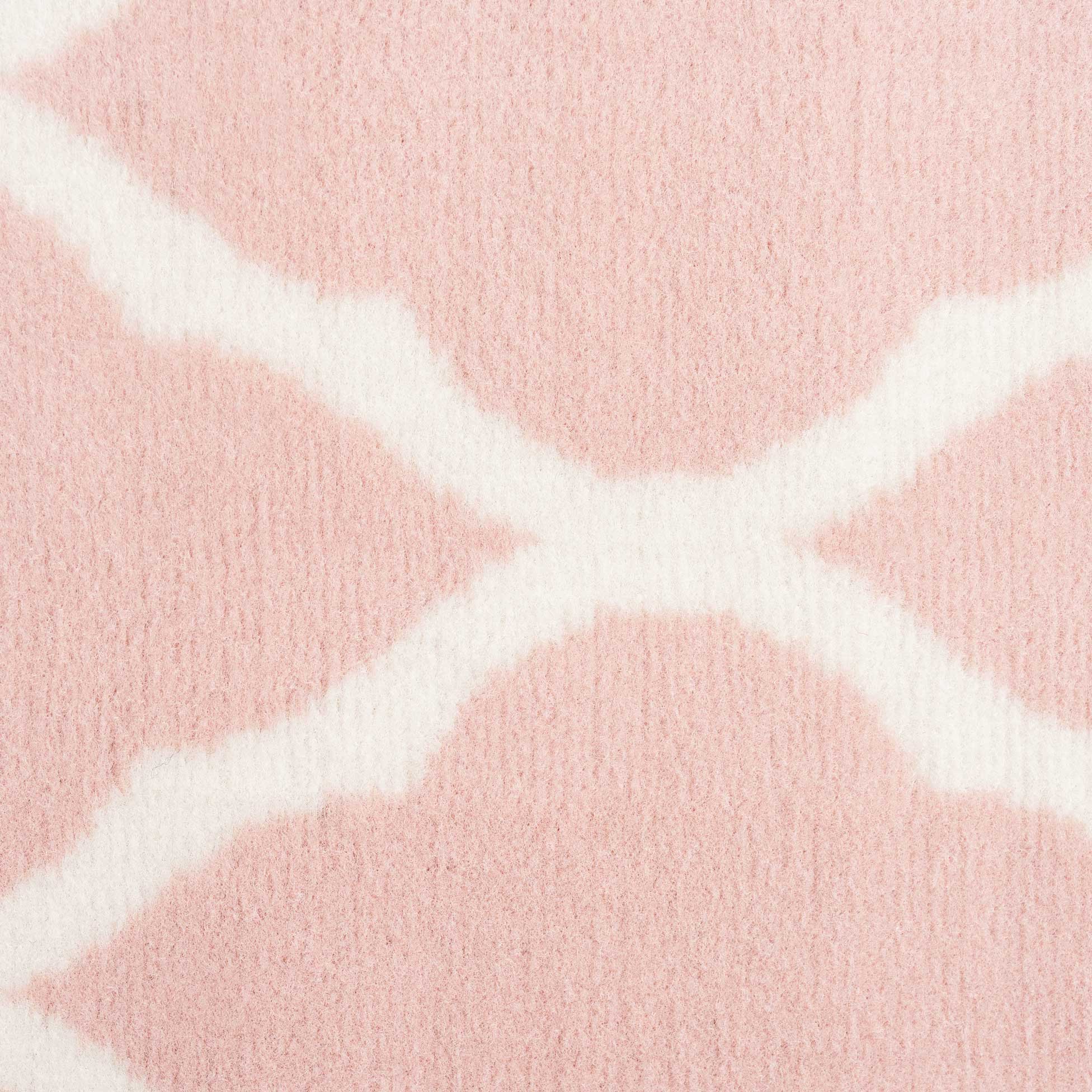 Pink Blush Moroccan Trellis Living Room Rug