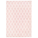 Pink Blush Moroccan Trellis Living Room Rug