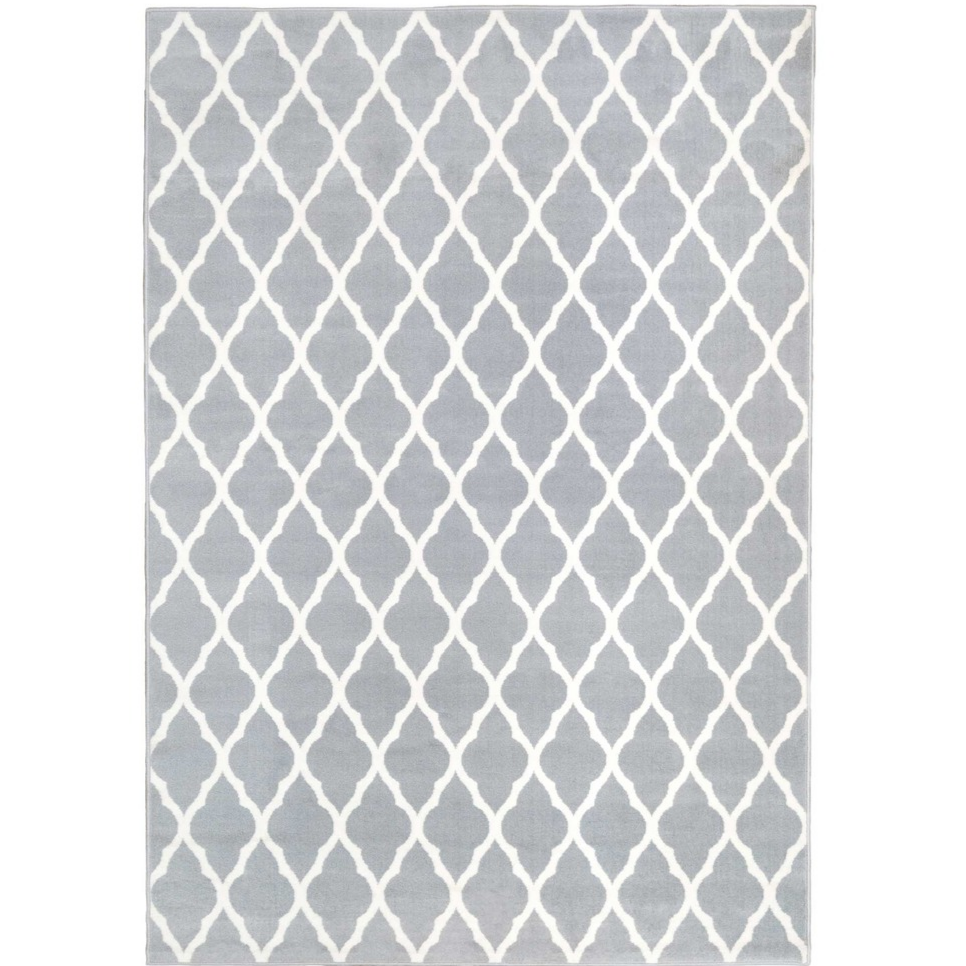 Extra Large Grey Trellis Rug - Milan | Living Room Rugs | Kukoon Rugs ...