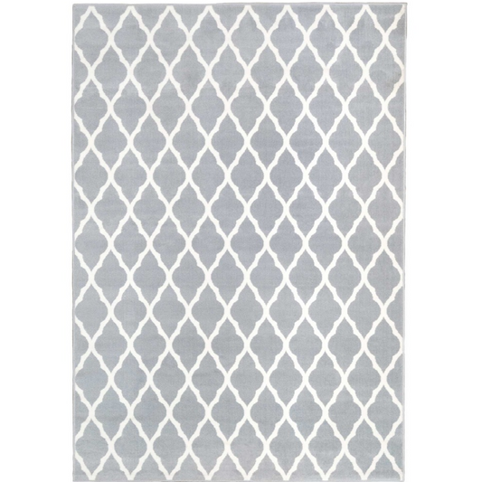 Extra Large Grey Trellis Rug