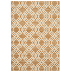 Beige Woven Trellis Living Room Rug