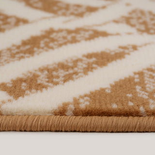 Beige Woven Trellis Living Room Rug