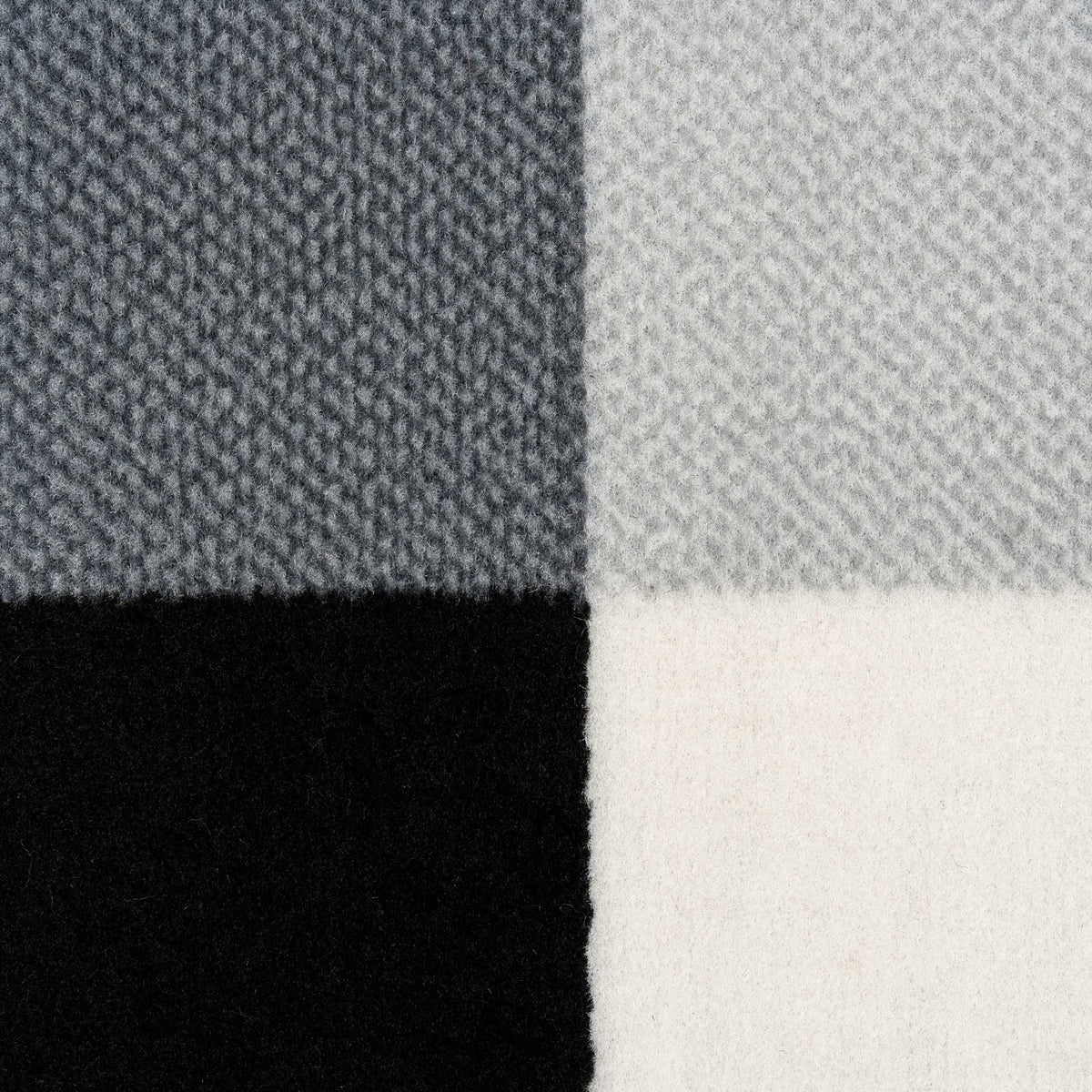 Geometric Bordered Black and Grey Runner Rug