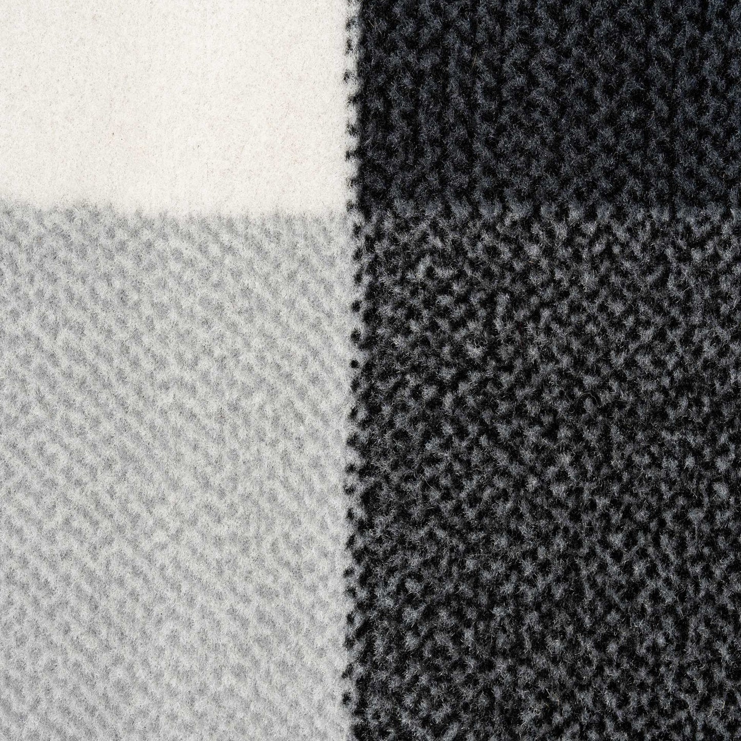 Geometric Bordered Black and Grey Rug