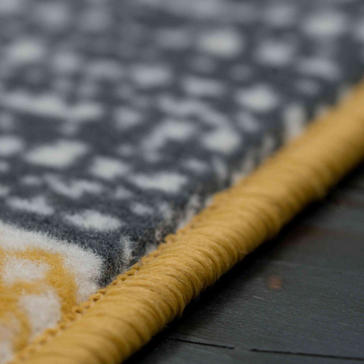Yellow Grey Patchwork Hallway Runner Rug