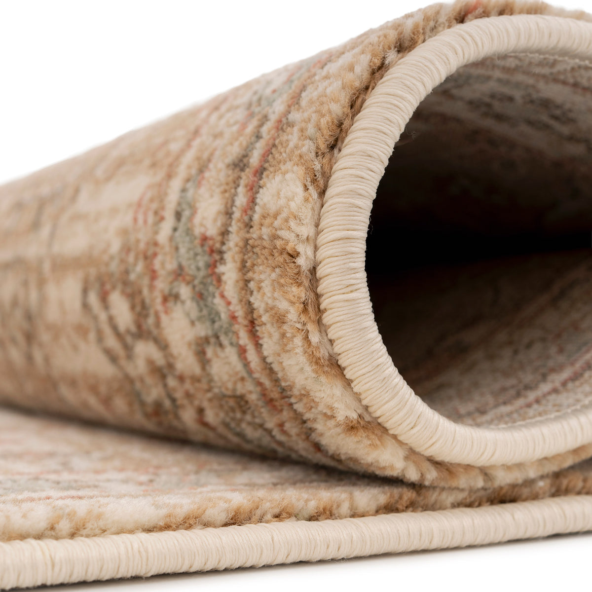 Rustic Floral Terracotta Rug - Dahlia
