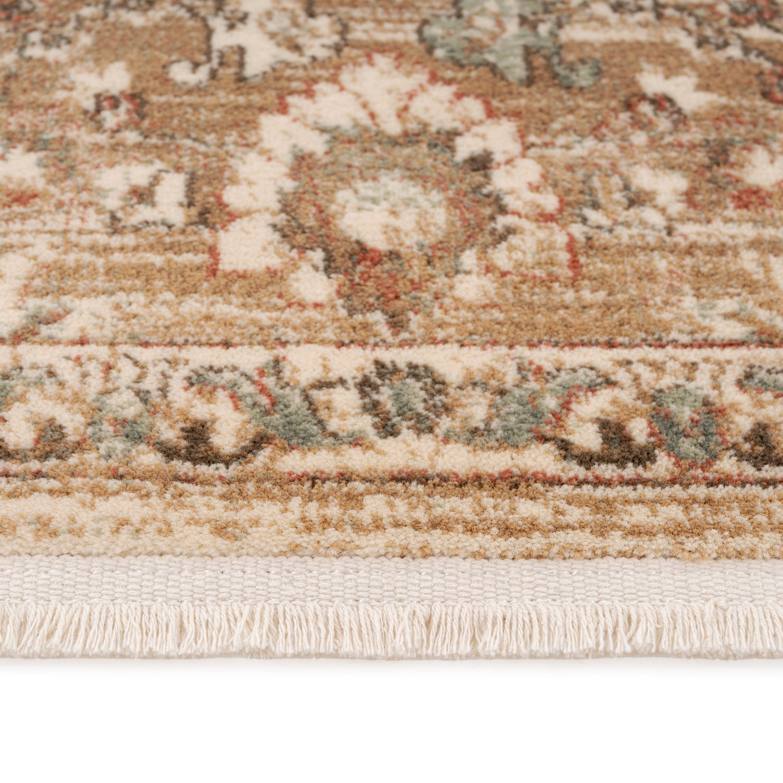 Rustic Floral Terracotta Rug - Dahlia