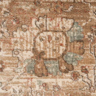 Rustic Floral Terracotta Rug - Dahlia