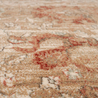 Rustic Floral Terracotta Rug - Dahlia