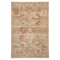 Rustic Floral Terracotta Woven Rug - Dahlia