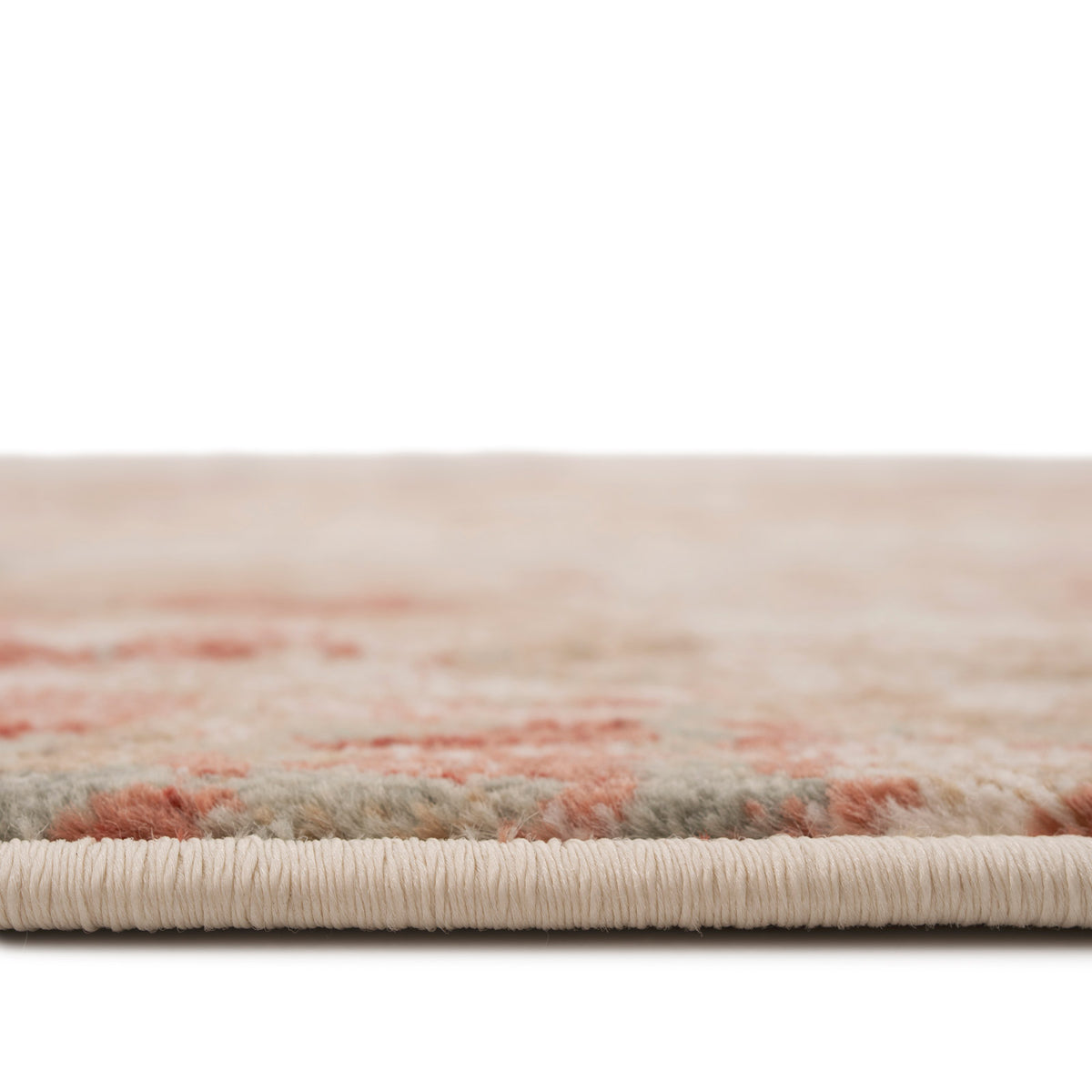 Plush Abstract Beige Orange Rug - Farah