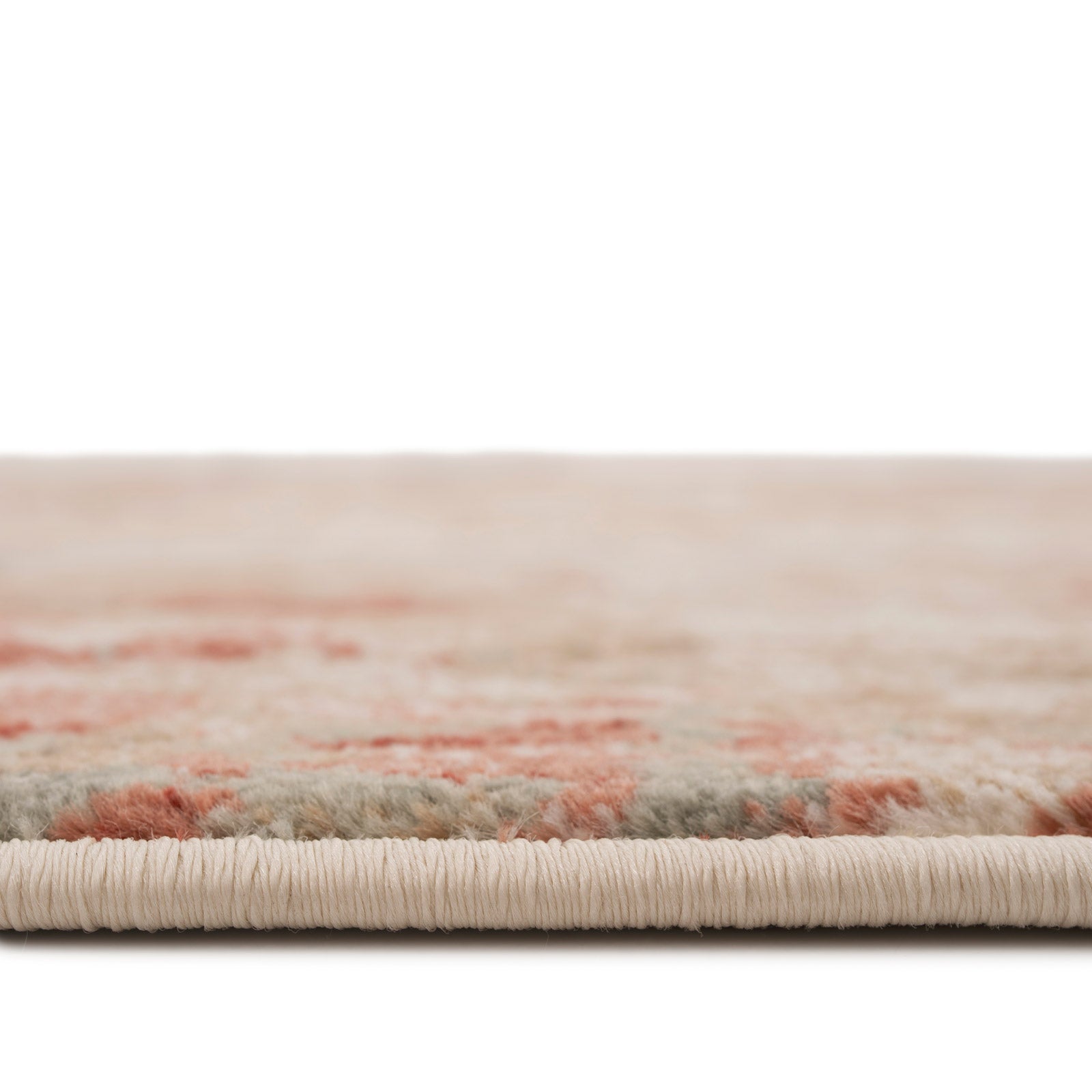 Plush Abstract Beige Orange Runner - Farah