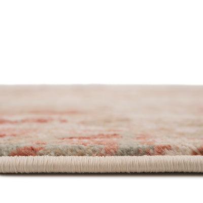 Plush Abstract Beige Orange Runner - Farah
