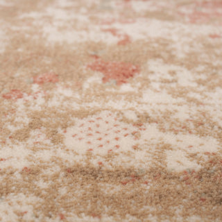 Plush Abstract Beige Orange Rug - Farah
