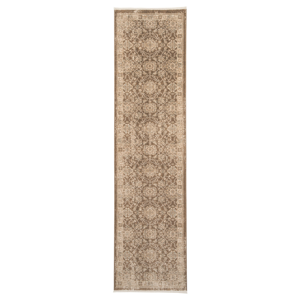 Plush Traditional Brown Runner - Sarina