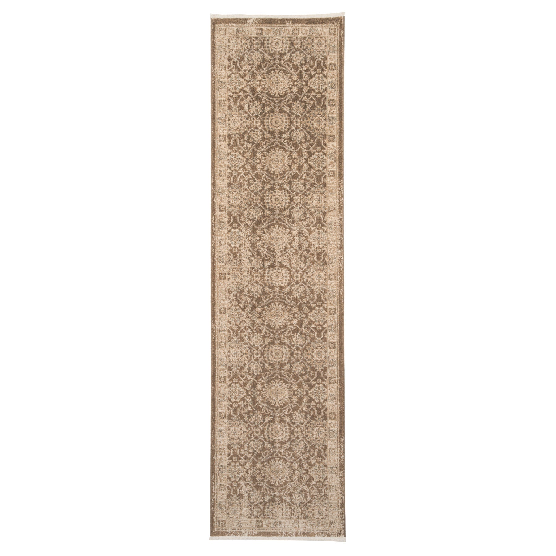 Plush Traditional Brown Runner - Sarina