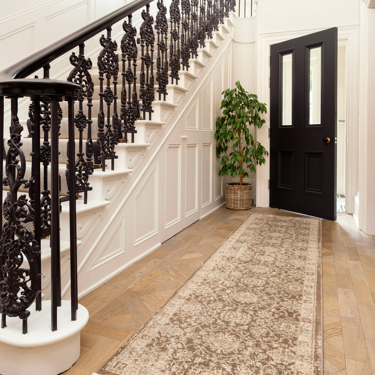 Plush Traditional Brown Rug - Sarina