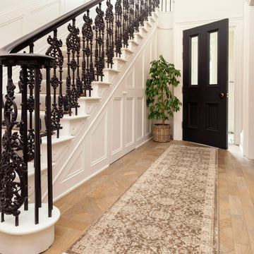 Plush Traditional Brown Runner - Sarina