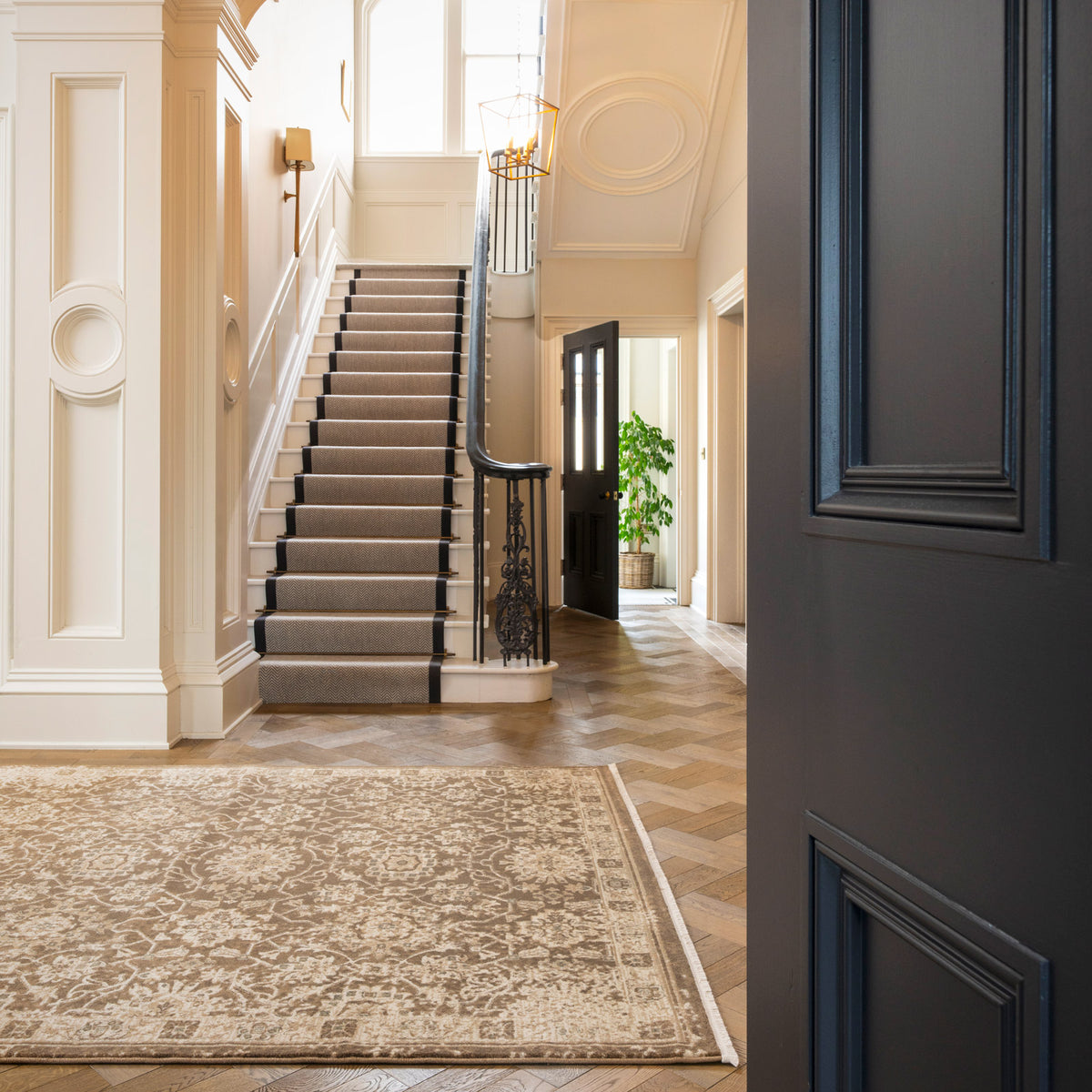 Plush Traditional Brown Rug - Sarina