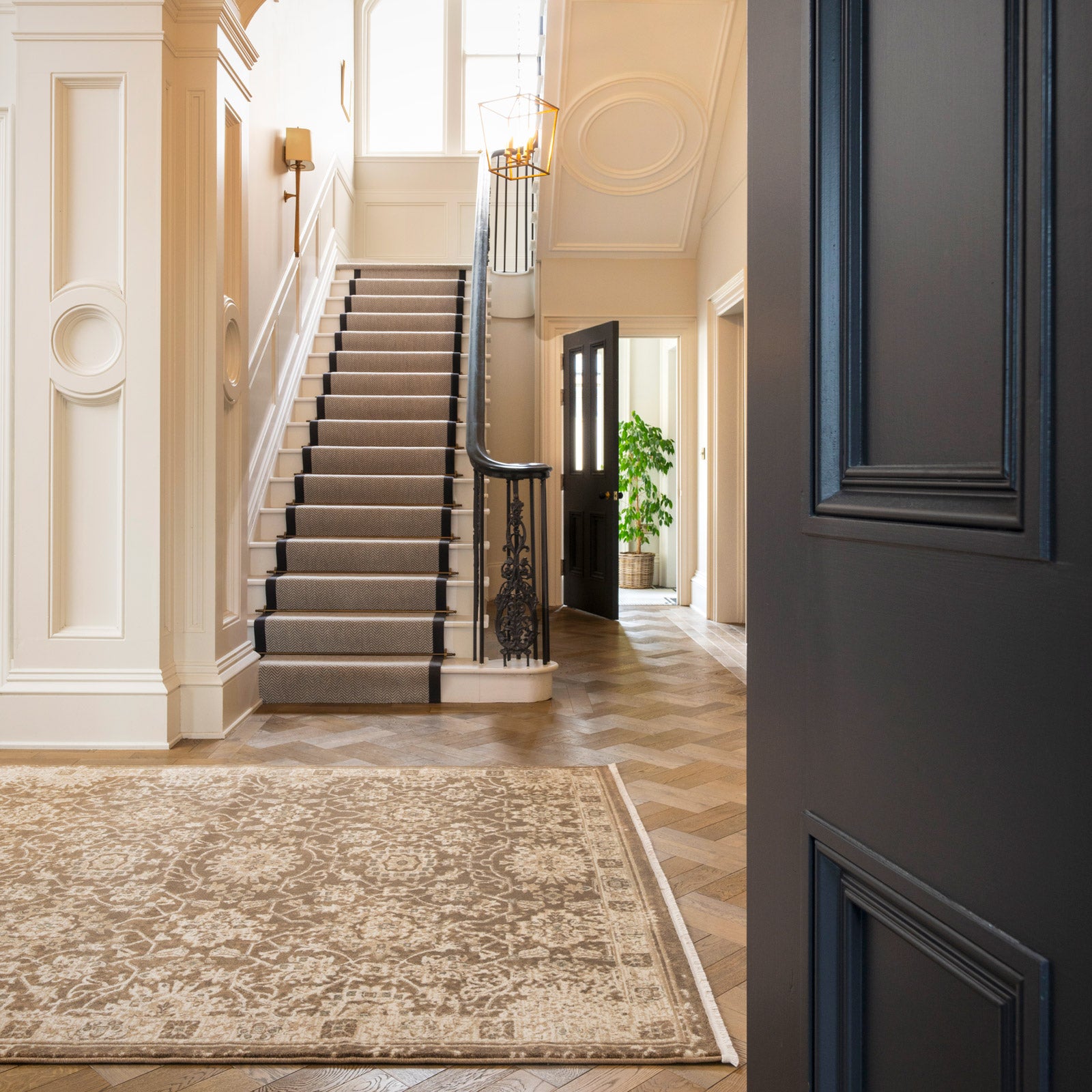 Plush Traditional Brown Rug - Sarina