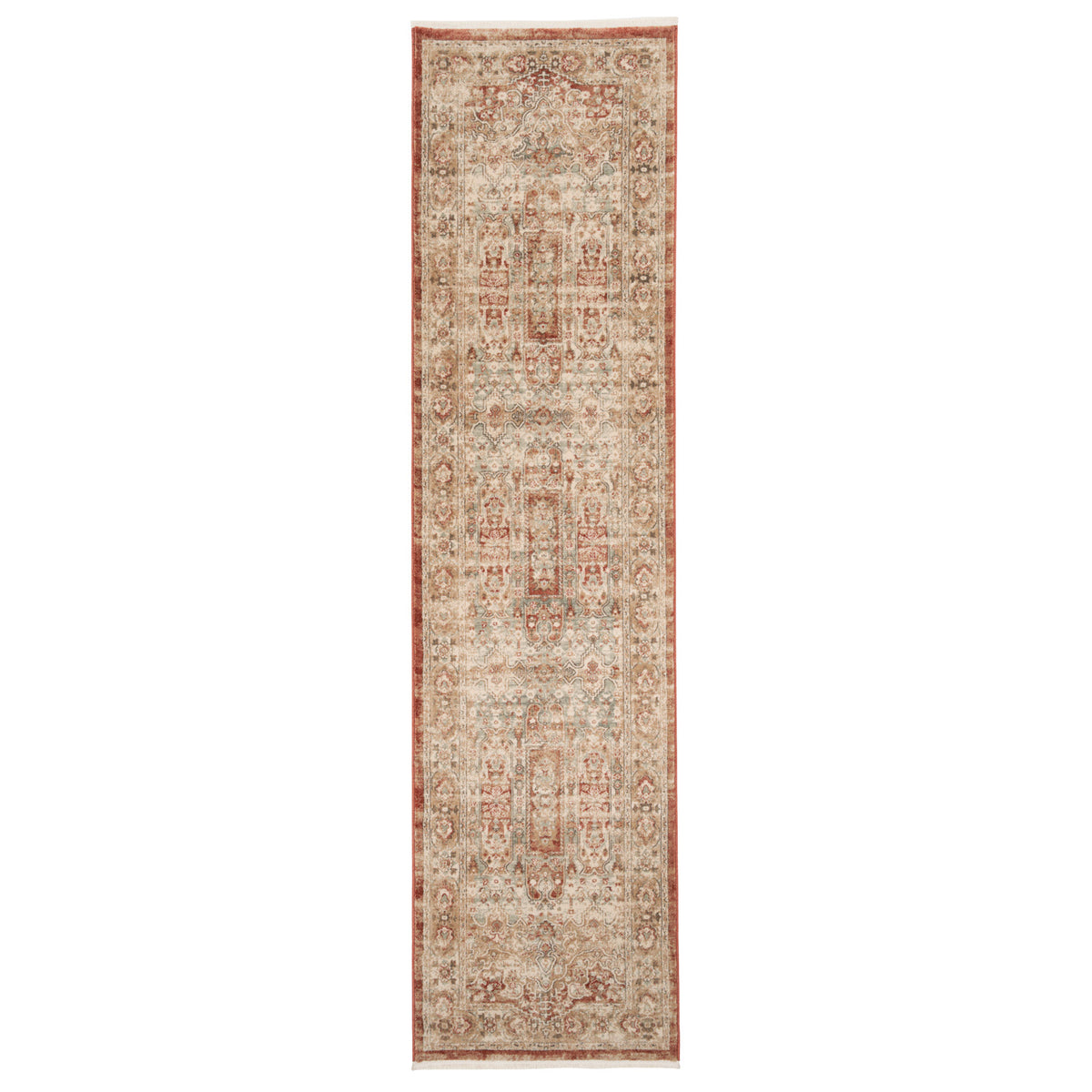 Traditional Plush Terracotta Runner - Selma