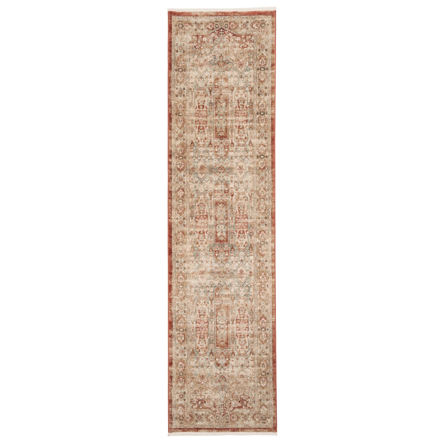 Traditional Plush Terracotta Runner - Selma
