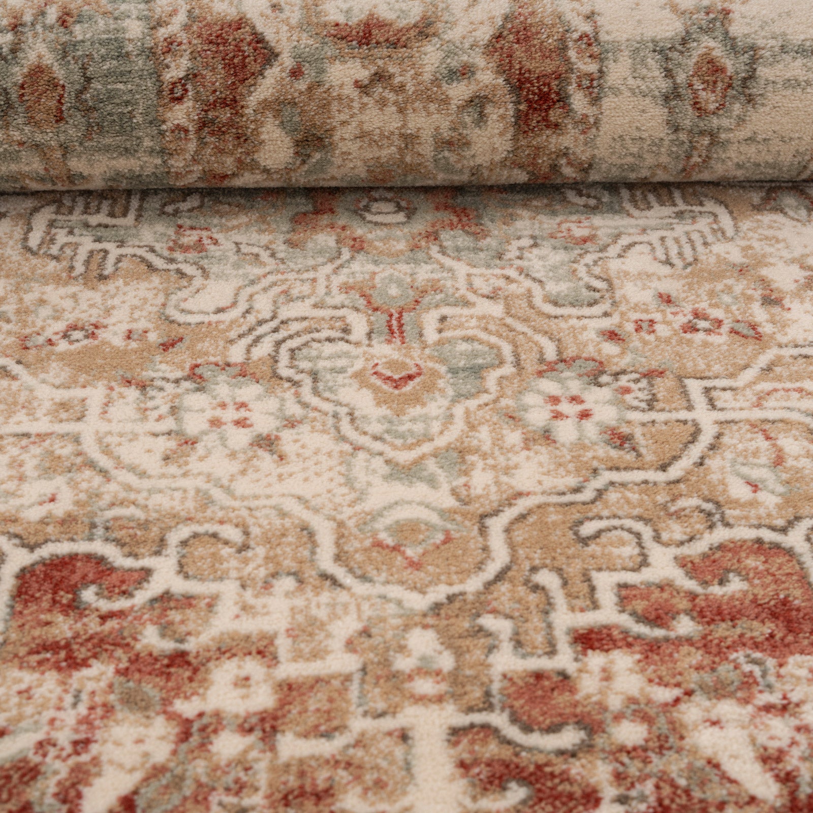 Traditional Plush Terracotta Rug - Selma