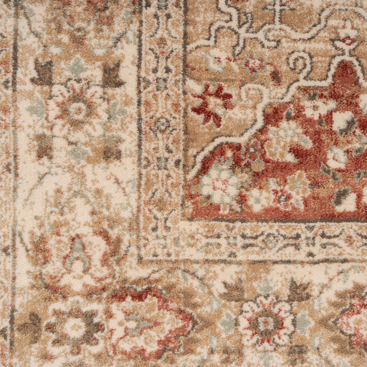 Traditional Plush Terracotta Rug - Selma