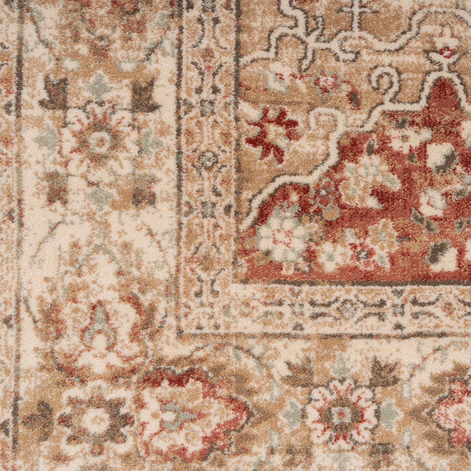 Traditional Plush Terracotta Rug - Selma