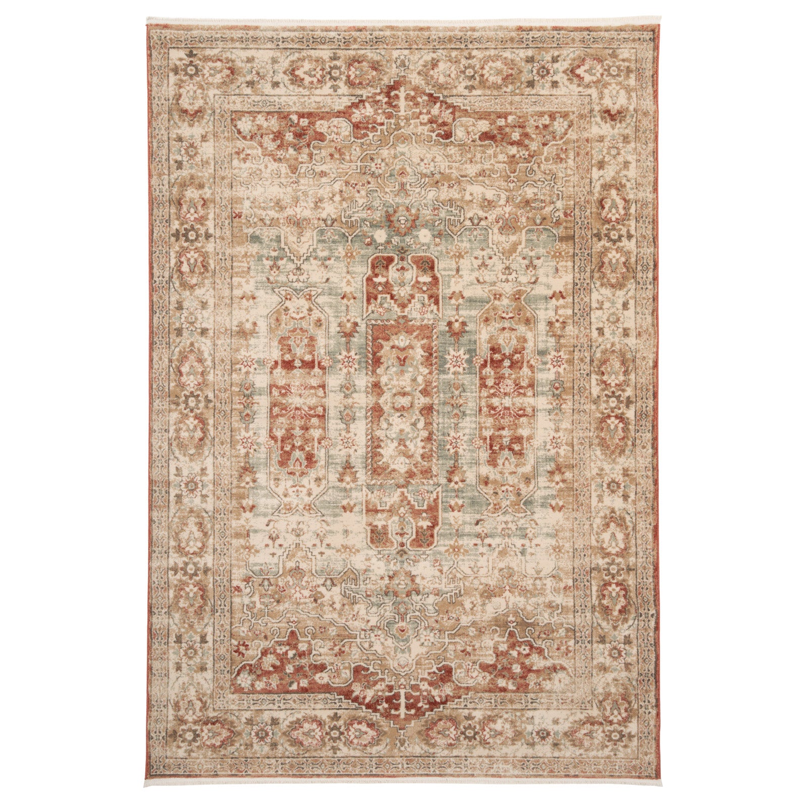 Traditional Plush Terracotta Rug - Selma