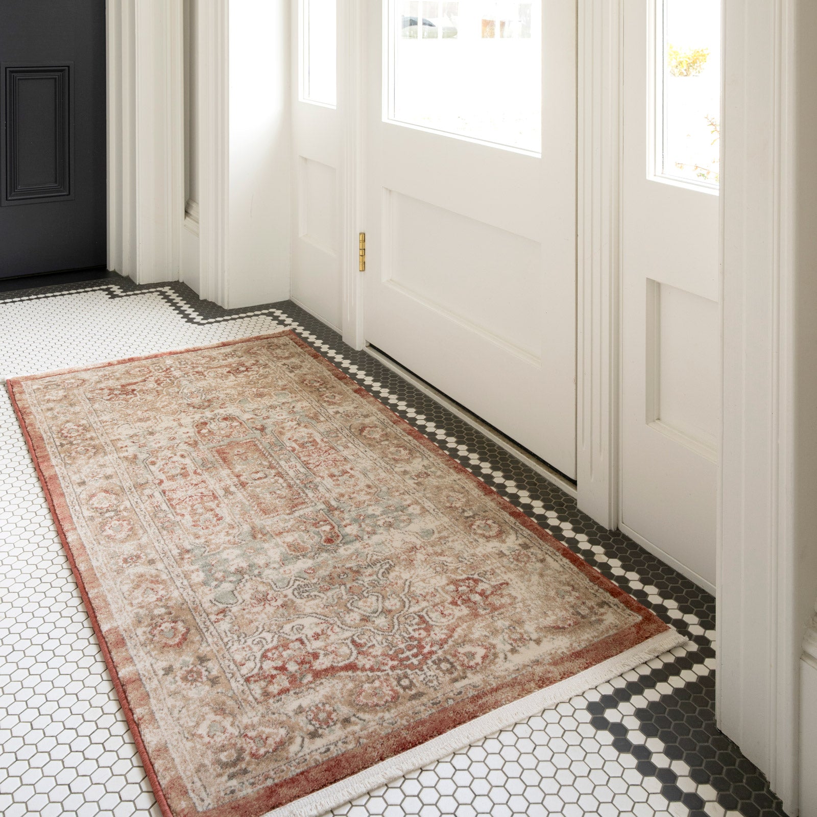 Traditional Plush Terracotta Rug - Selma